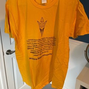 Arizona State University T-Shirt, L, Gold